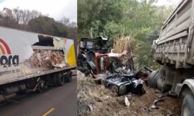 Colisão entre duas carretas na BR-153 deixa vítima fatal