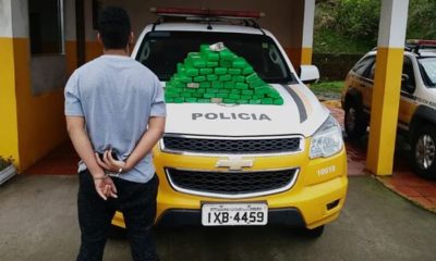 Jovem de 22 anos é preso com 50 quilos de maconha na RSC 287