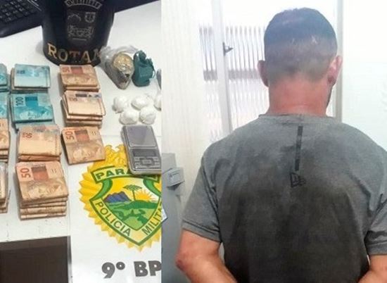 Traficante natural de Aratiba é preso com mais R$ 53 mil no PR