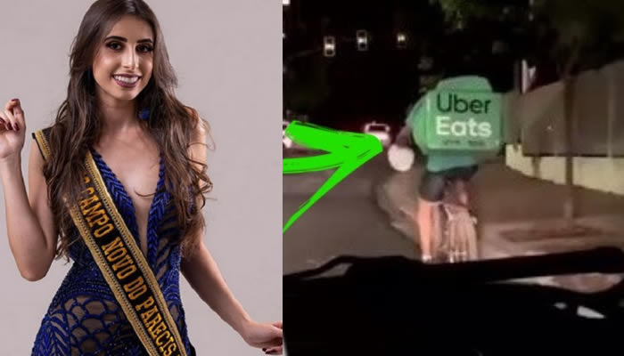 Prefeito retira título de Miss da modelo que debochou de entregador que usava bicicleta