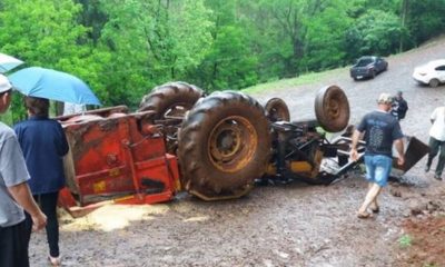 Acidente com trator deixa agricultor morto em Anta Gorda