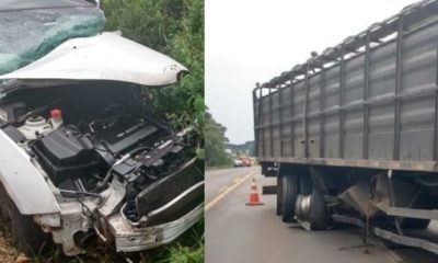 Colisão entre carro e caminhão deixa um morto na BR-282