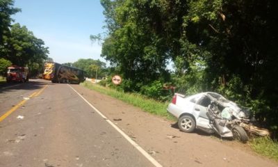 Acidente com morte envolve ônibus de banda na RSC-433, em Venancio Aires